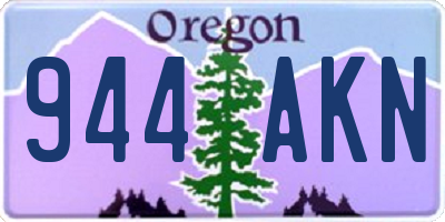 OR license plate 944AKN