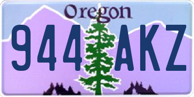 OR license plate 944AKZ