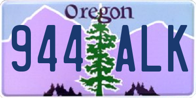 OR license plate 944ALK