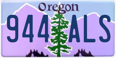 OR license plate 944ALS
