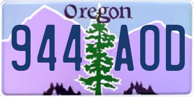 OR license plate 944AOD