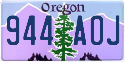 OR license plate 944AOJ