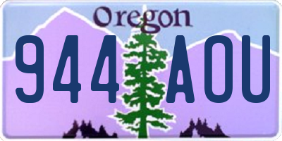 OR license plate 944AOU