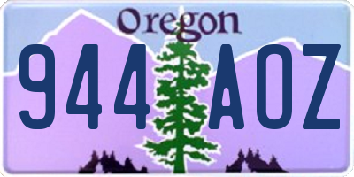 OR license plate 944AOZ