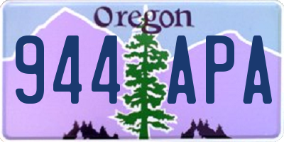 OR license plate 944APA