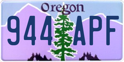 OR license plate 944APF