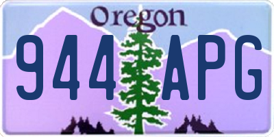 OR license plate 944APG
