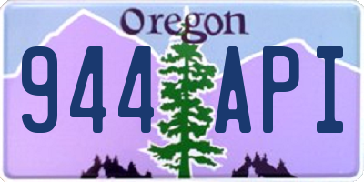 OR license plate 944API