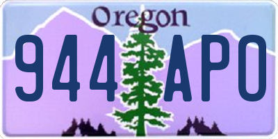 OR license plate 944APO