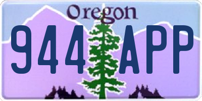 OR license plate 944APP