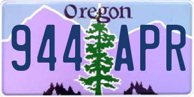OR license plate 944APR