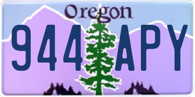 OR license plate 944APY