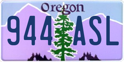 OR license plate 944ASL