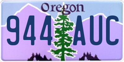 OR license plate 944AUC