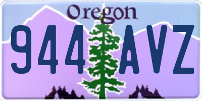 OR license plate 944AVZ