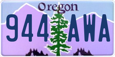 OR license plate 944AWA