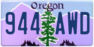 OR license plate 944AWD