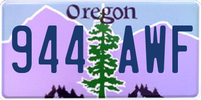 OR license plate 944AWF