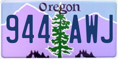 OR license plate 944AWJ