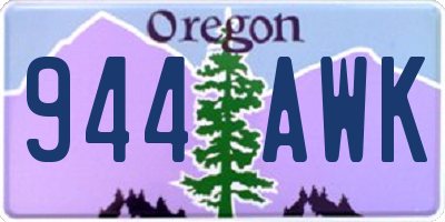 OR license plate 944AWK