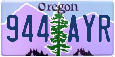 OR license plate 944AYR