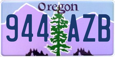 OR license plate 944AZB