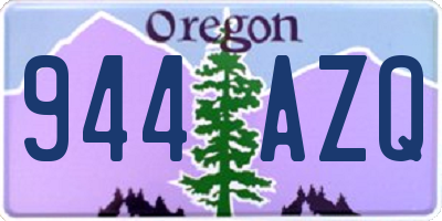 OR license plate 944AZQ