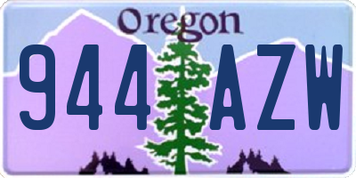 OR license plate 944AZW