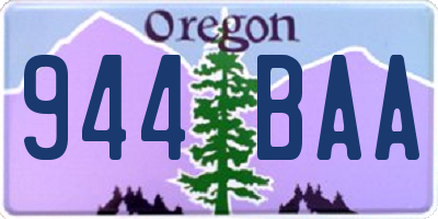 OR license plate 944BAA