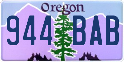 OR license plate 944BAB