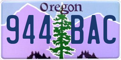 OR license plate 944BAC