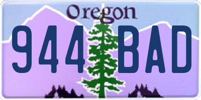 OR license plate 944BAD