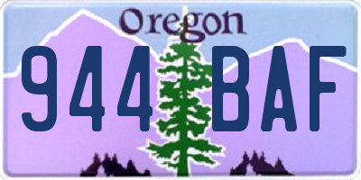 OR license plate 944BAF