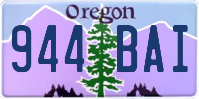 OR license plate 944BAI