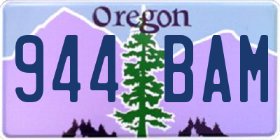 OR license plate 944BAM