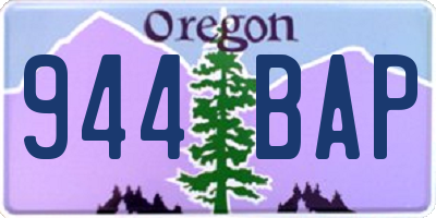 OR license plate 944BAP