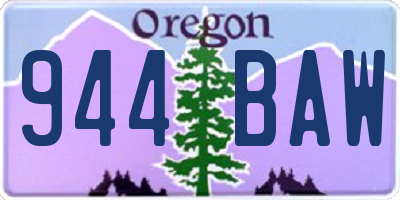 OR license plate 944BAW