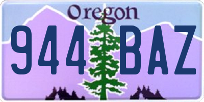 OR license plate 944BAZ
