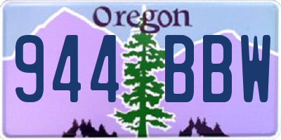 OR license plate 944BBW