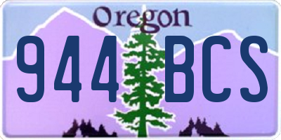 OR license plate 944BCS