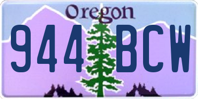 OR license plate 944BCW