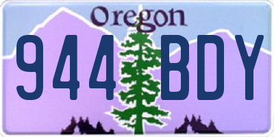 OR license plate 944BDY