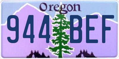 OR license plate 944BEF