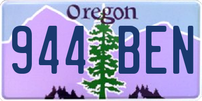 OR license plate 944BEN