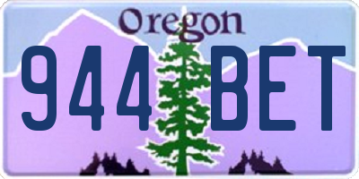 OR license plate 944BET