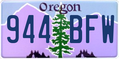OR license plate 944BFW