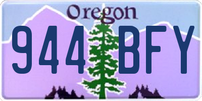 OR license plate 944BFY