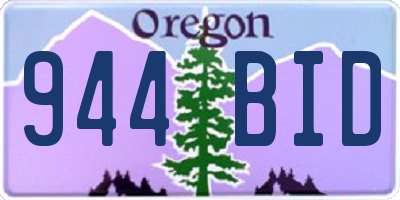 OR license plate 944BID
