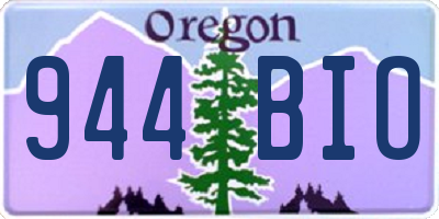 OR license plate 944BIO