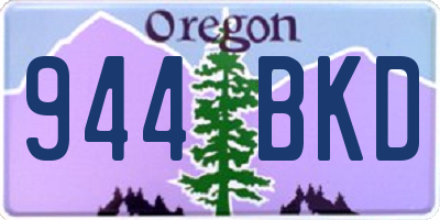 OR license plate 944BKD